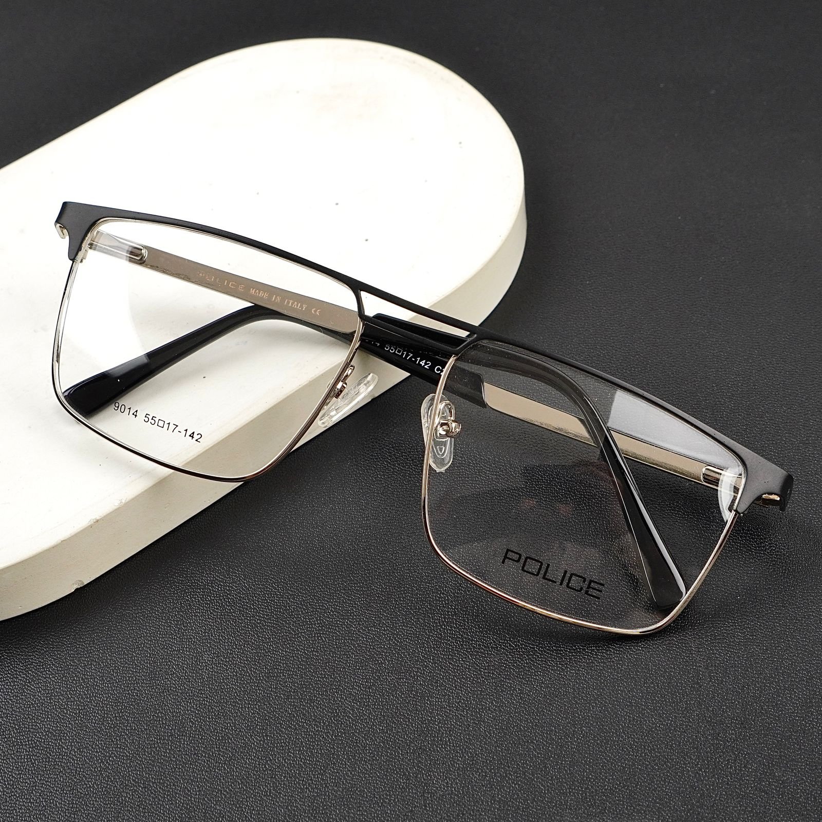 L-204-3.jpeg Police - Premium Eyewear Frame - L-204 - Silver Black - screen lense - Image 1