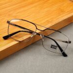 Mont Blanc - Premium Eyewear Frame - L-217 - Silver Black