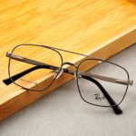 Rayban - Premium Eyewear Frame - L-222 - Silver Black - Image 2