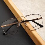 Rayban - Premium Eyewear Frame - L-223 - Gold Black - Image 2