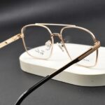 Rayban - Premium Eyewear Frame - L-223 - Gold Black - Image 4