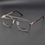 Rayban - Premium Eyewear Frame - L-223 - Gold Black - Image 5