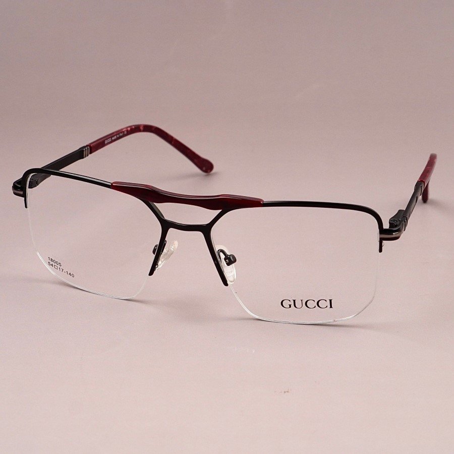 L-284 (4) Gucci - Premium Eyewear Frame - L-284 - Maroon Black - Image 1