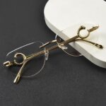 Transition Black- Rimless Sunglasses - S-1145 - Image 3