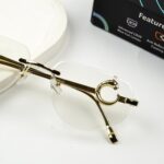 Transition Black- Rimless Sunglasses - S-1145 - Image 8