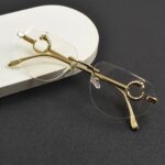 Transition Black- Rimless Sunglasses - S-1145 - Image 6