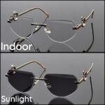 Transition Black- Rimless Sunglasses - S-1146