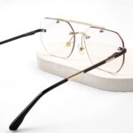 Transition Brown - Rimless Sunglasses - S-1185 - Image 4