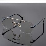 Transition Brown - Rimless Sunglasses - S-1186 - Image 3