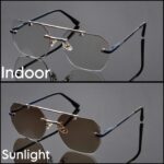 Transition Brown - Rimless Sunglasses - S-1186