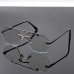 Transition Black - Rimless Sunglasses - S-1187 - Image 3