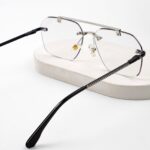 Transition Black - Rimless Sunglasses - S-1187 - Image 4