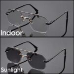 Transition Black - Rimless Sunglasses - S-1187