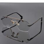 Transition Black - Rimless Sunglasses - S-1188 - Image 3