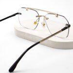 Transition Black - Rimless Sunglasses - S-1188 - Image 4