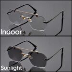 Transition Black - Rimless Sunglasses - S-1188