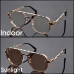 Transition Brown - Rimless Sunglasses - S-1200