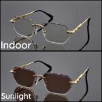 Transition Brown - Rimless Sunglasses - S-1204