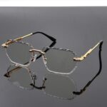 Transition Brown - Rimless Sunglasses - S-1204 - Image 3