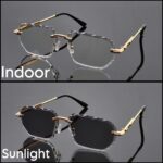 Transition Black - Rimless Sunglasses - S-1205