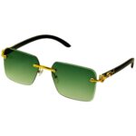 Imperial Edge Mystic Green - Rimless Sunglasses - S-568 - Image 2
