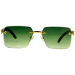 Imperial Edge Mystic Green - Rimless Sunglasses - S-568 - Image 3