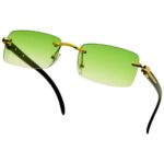 Phantom Olive Mist - Rimless Sunglasses - S-575