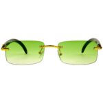 Phantom Olive Mist - Rimless Sunglasses - S-575 - Image 3