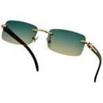 Phantom Aqua Smoke - Rimless Sunglasses - S-576