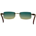 Phantom Aqua Smoke - Rimless Sunglasses - S-576 - Image 4