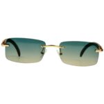 Phantom Aqua Smoke - Rimless Sunglasses - S-576 - Image 3