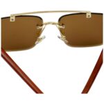 Rimless Frame - Amber Brown - Male Sunglasses - S-656 - Image 11