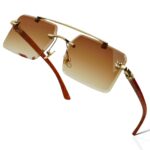 Woodline - Amber Brown - Rimless Sunglasses - S-851