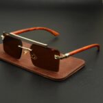 Woodline - Midnight Brown - Rimless Sunglasses - S-853 - Image 3