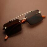 Woodline - Midnight Brown - Rimless Sunglasses - S-853 - Image 2