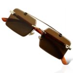 Woodline - Midnight Brown - Rimless Sunglasses - S-853 - Image 5