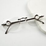 Transition Black- Rimless Sunglasses - S-1146 - Image 8