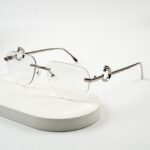 Transition Black- Rimless Sunglasses - S-1146 - Image 3